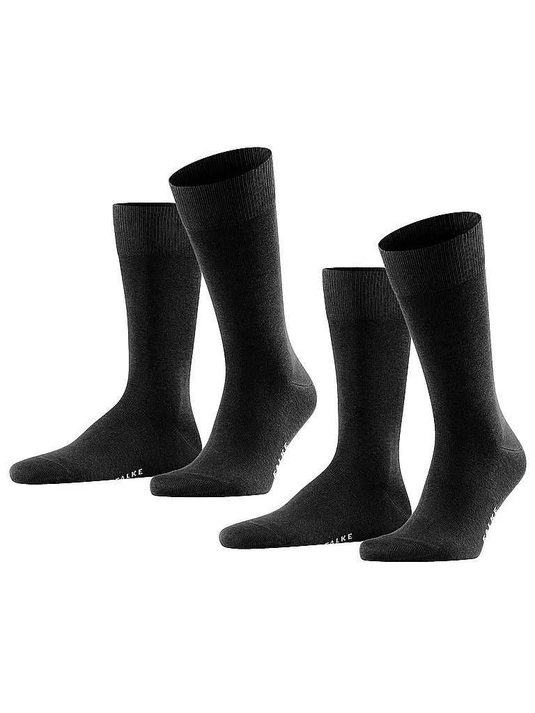 FALKE | Socken 2-er Pkg "Happy" (black) | schwarz