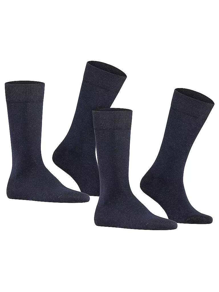 FALKE | Socken 2-er Pkg "Happy" (dark navy) | blau