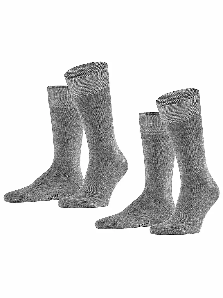 FALKE | Socken 2-er Pkg "Happy" (light greymel.) | grau