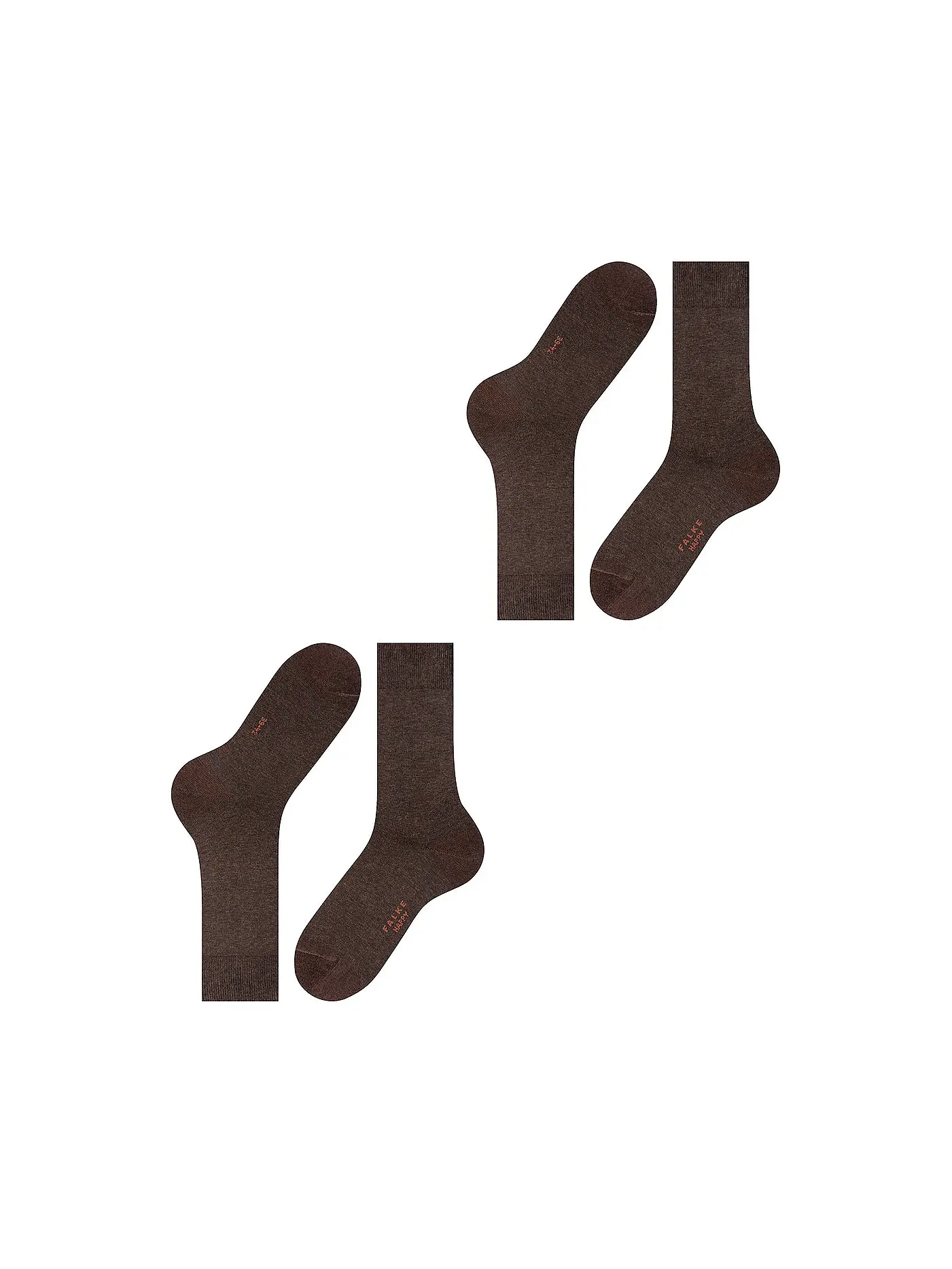 FALKE | Socken 2er Pkg HAPPY dark brown | braun