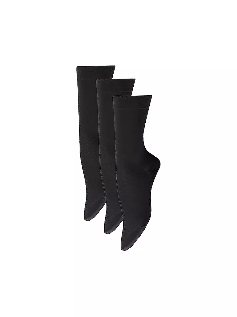 FALKE | Socken 3-er Pkg. "Cotton Touch" (Black) 49101 | schwarz