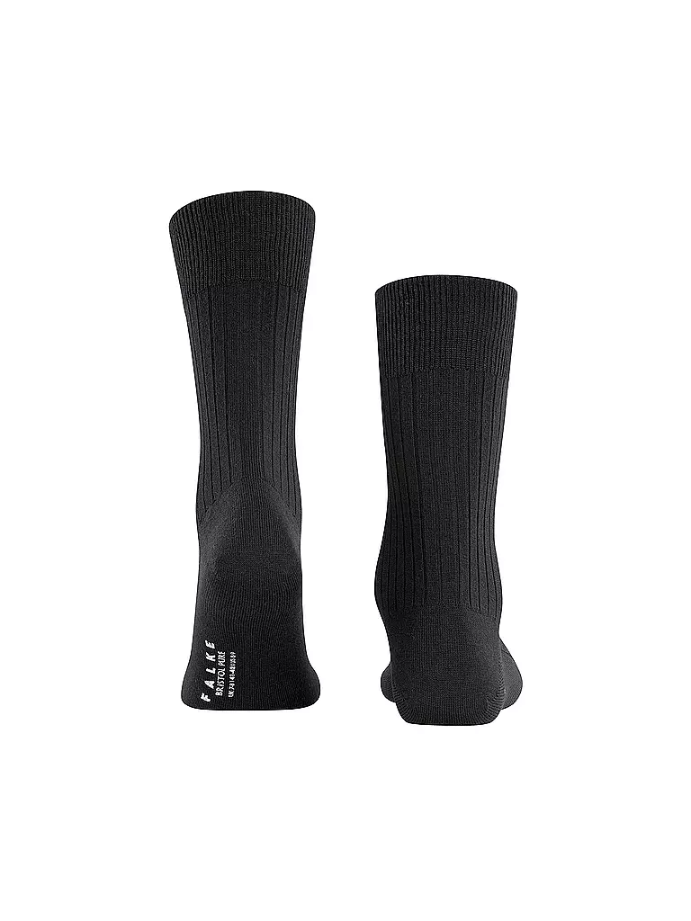 FALKE | Socken BRISTOL PURE black | grau