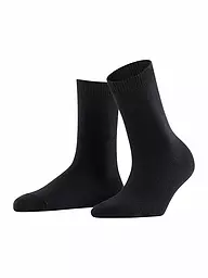 FALKE | Socken COSY WOOL lieght greymelange | schwarz