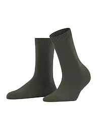 FALKE | Socken COSY WOOL lieght greymelange | olive