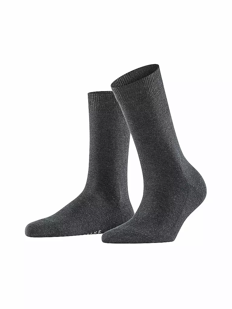 FALKE | Socken Family anthra.mel | rot