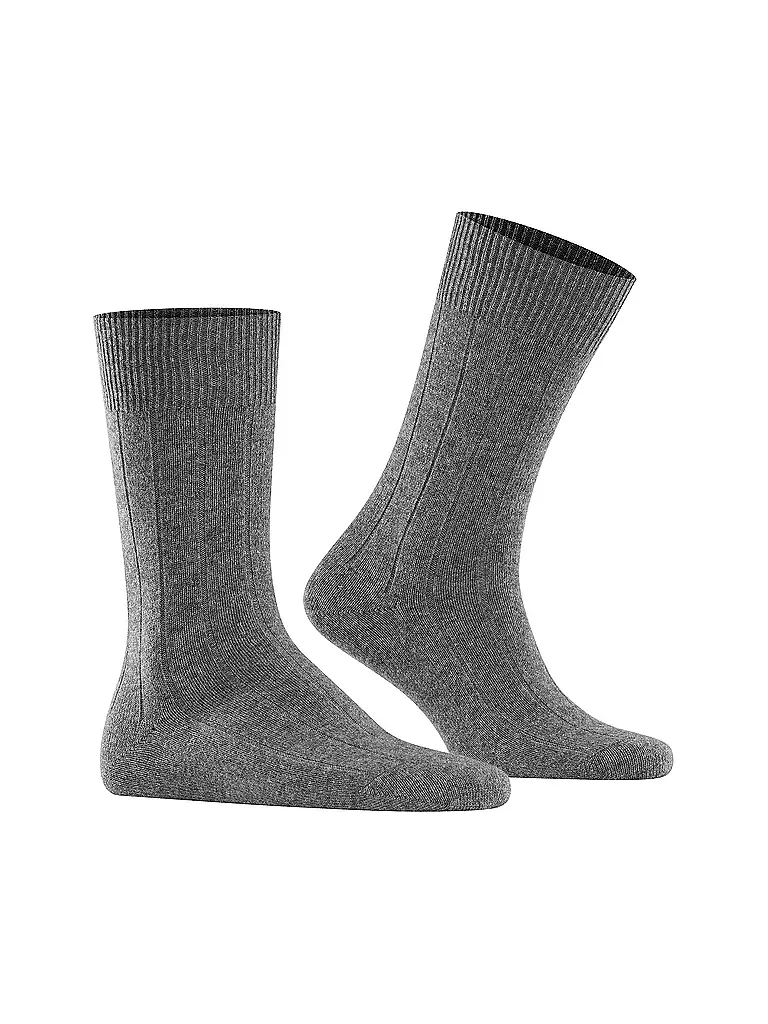 FALKE | Socken LHASA light greymelange | schwarz
