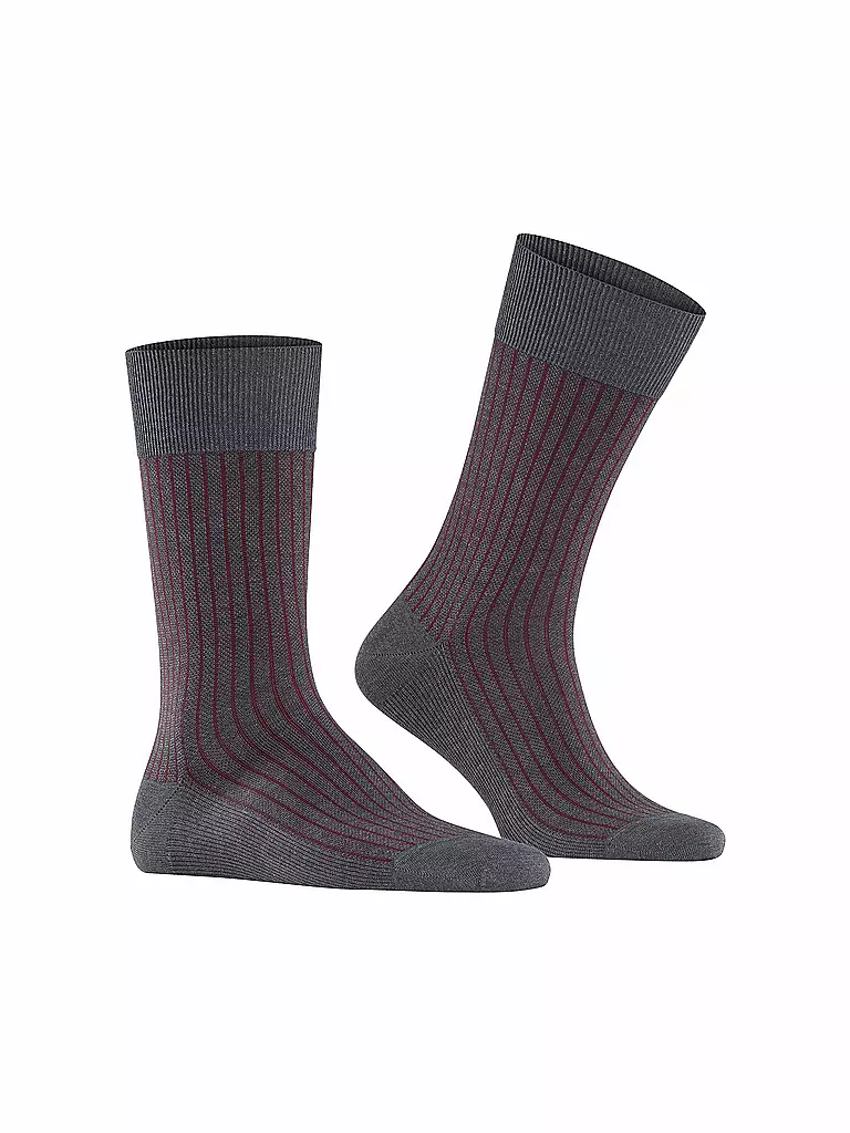 FALKE | Socken Oxford Stripe Anthracite | grau