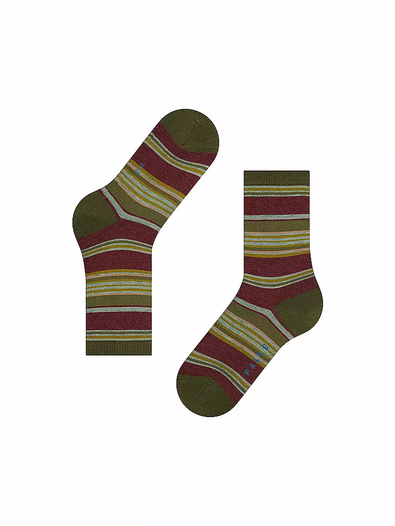 FALKE | Socken Pop Stripe Bordeaux | rot