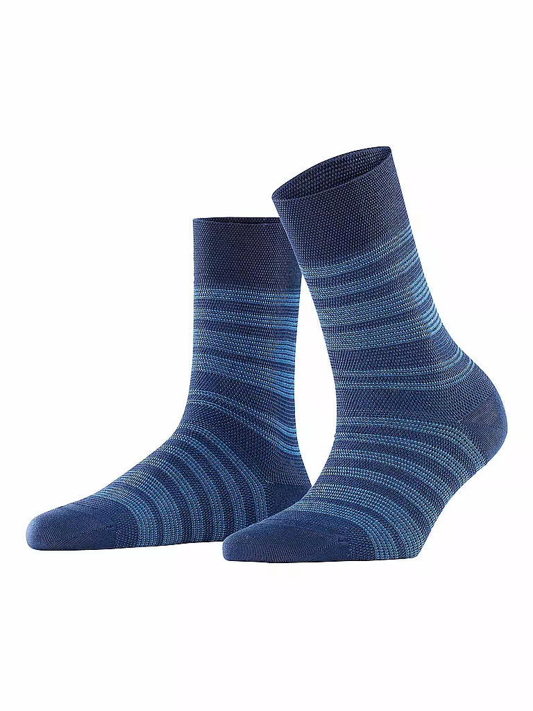 FALKE | Socken SENSITIVE SUNSET STRIPE space blue  | blau