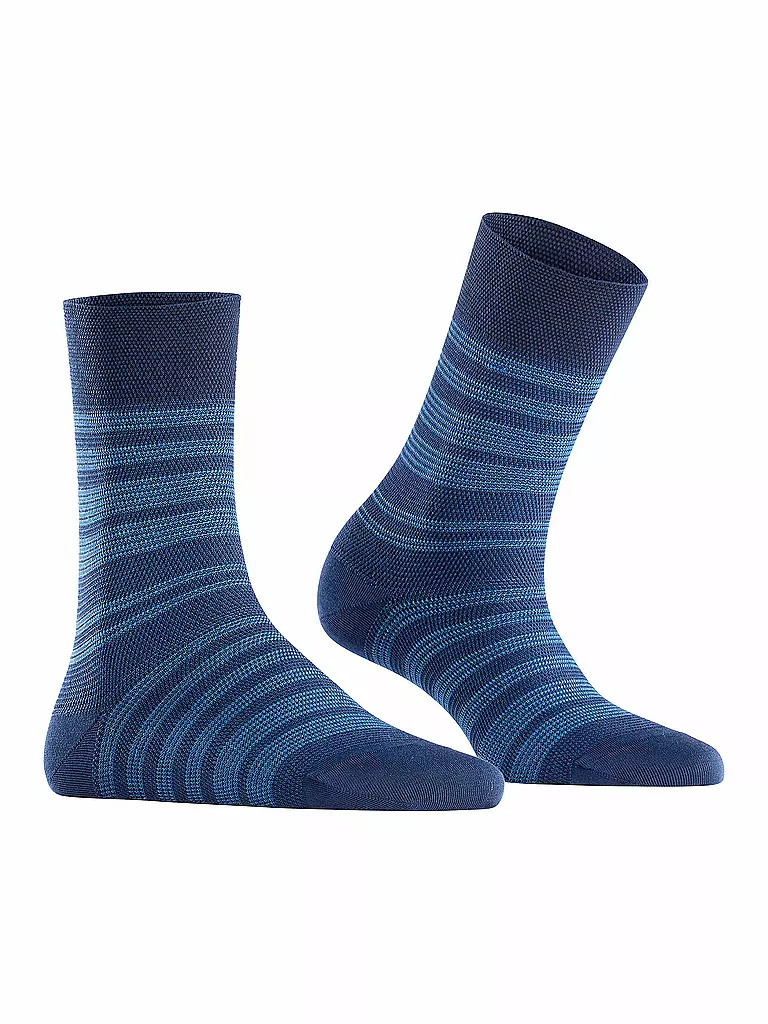 FALKE | Socken SENSITIVE SUNSET STRIPE space blue  | blau