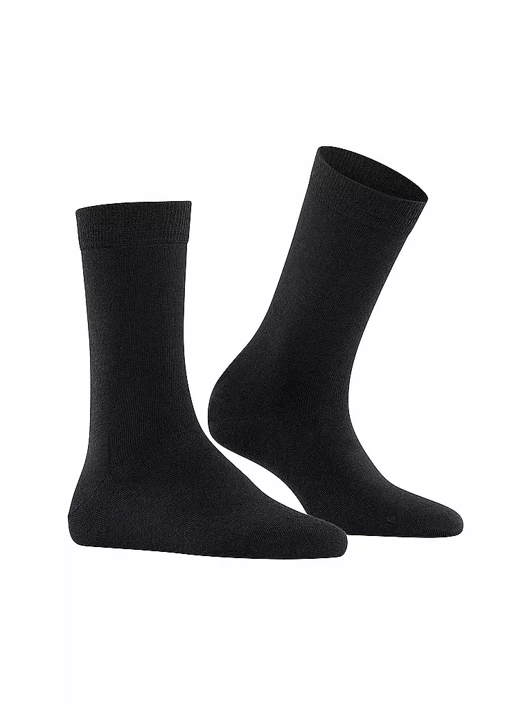 FALKE | Socken Soft Merino black | hellgrau