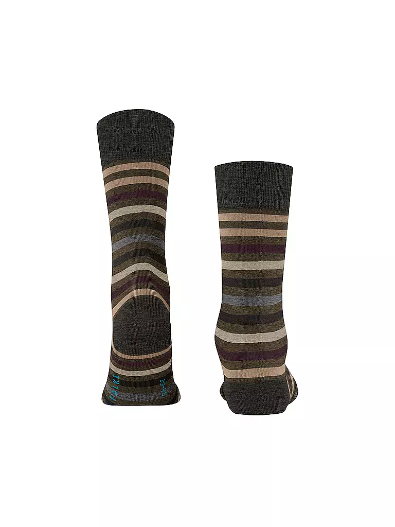 FALKE | Socken TINTED STRIPE beech | hellgrau