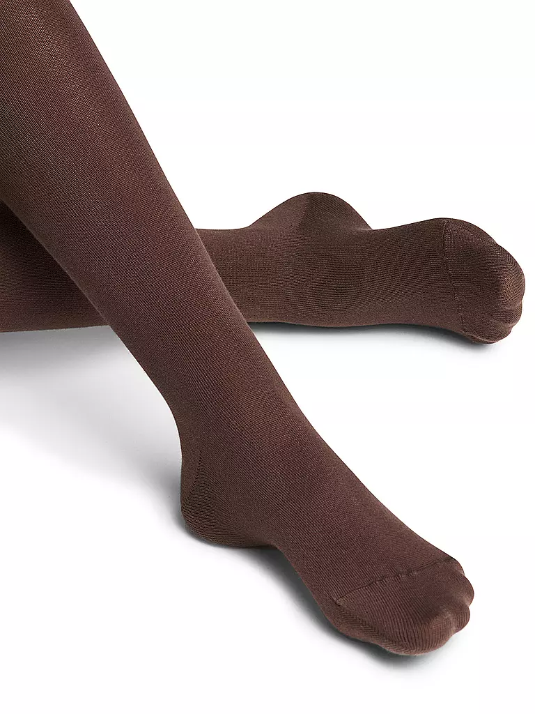 FALKE | Strickstrumpfhose Family Dark Brown | schwarz