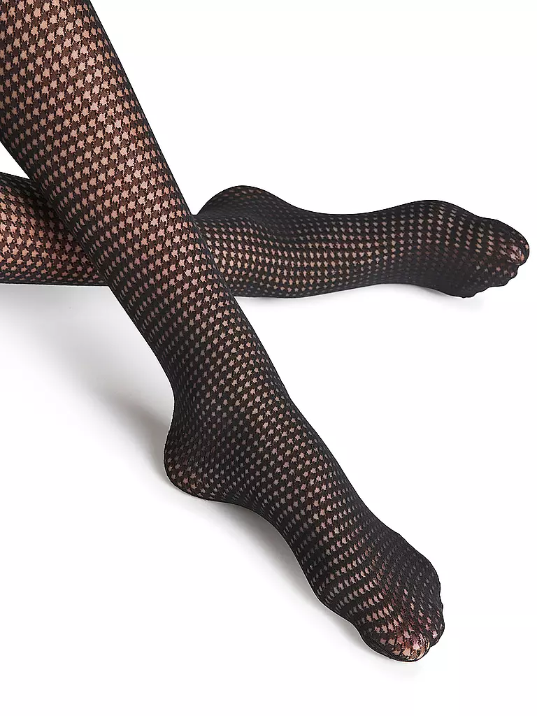 FALKE | Strumpfhose HOUNDSTOOTH 15 den black | schwarz