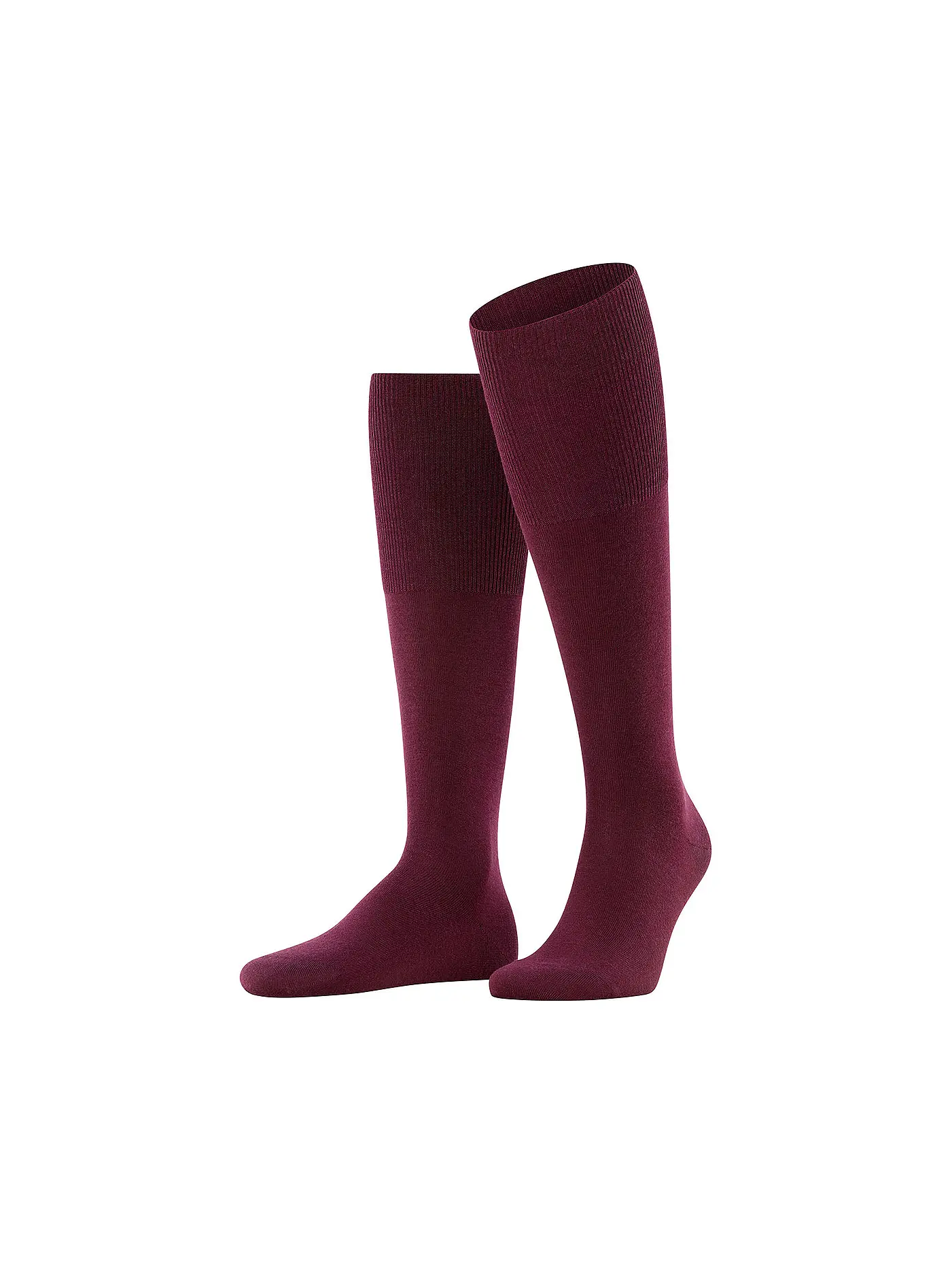 FALKE | Kniestrümpfe AIRPORT grass | dunkelrot