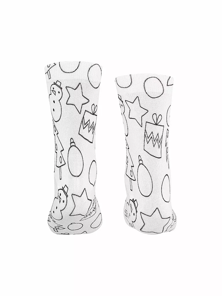 FALKE | X-Mas Paint Kinder Socken zum Ausmalen white | weiß