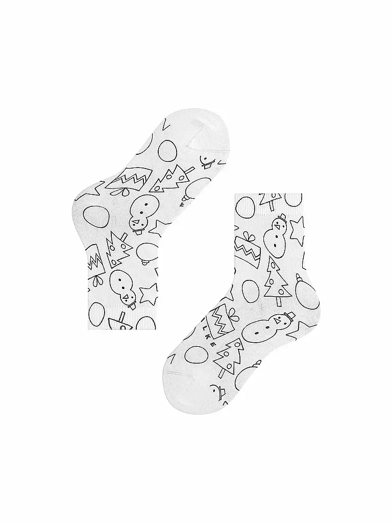 FALKE | X-Mas Paint Kinder Socken zum Ausmalen white | weiß
