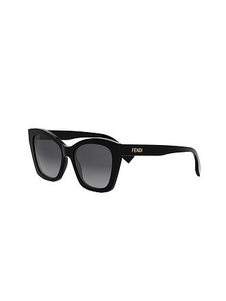 FENDI | FENDI Lettering schwarze eckige Sonnenbrille 