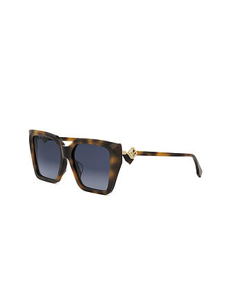 FENDI | FF Diamonds havanabraune eckige Sonnenbrille 