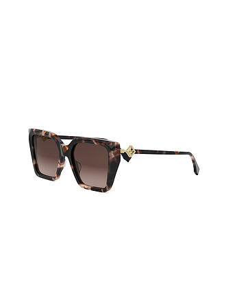 FENDI | FF Diamonds havanabraune eckige Sonnenbrille 