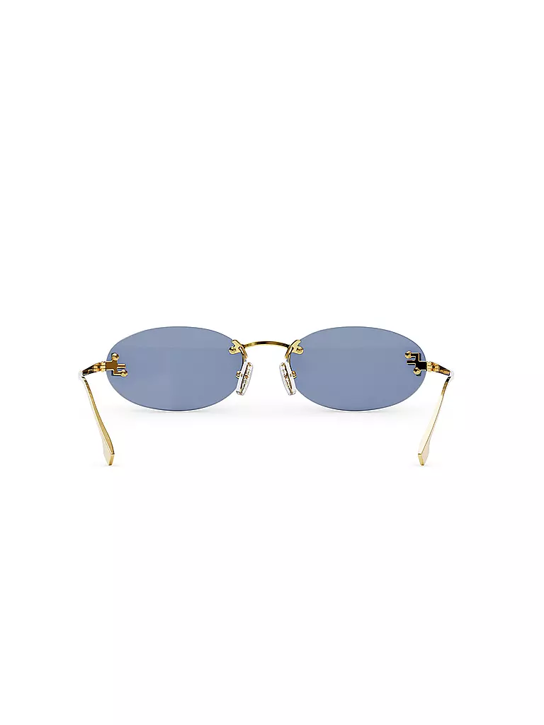 FENDI | FENDI First Crystal goldene ovale Sonnenbrille | gold