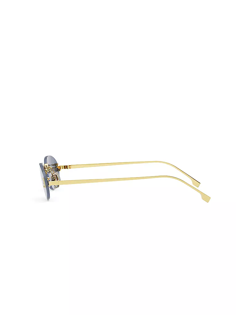 FENDI | FENDI First Crystal goldene ovale Sonnenbrille | gold
