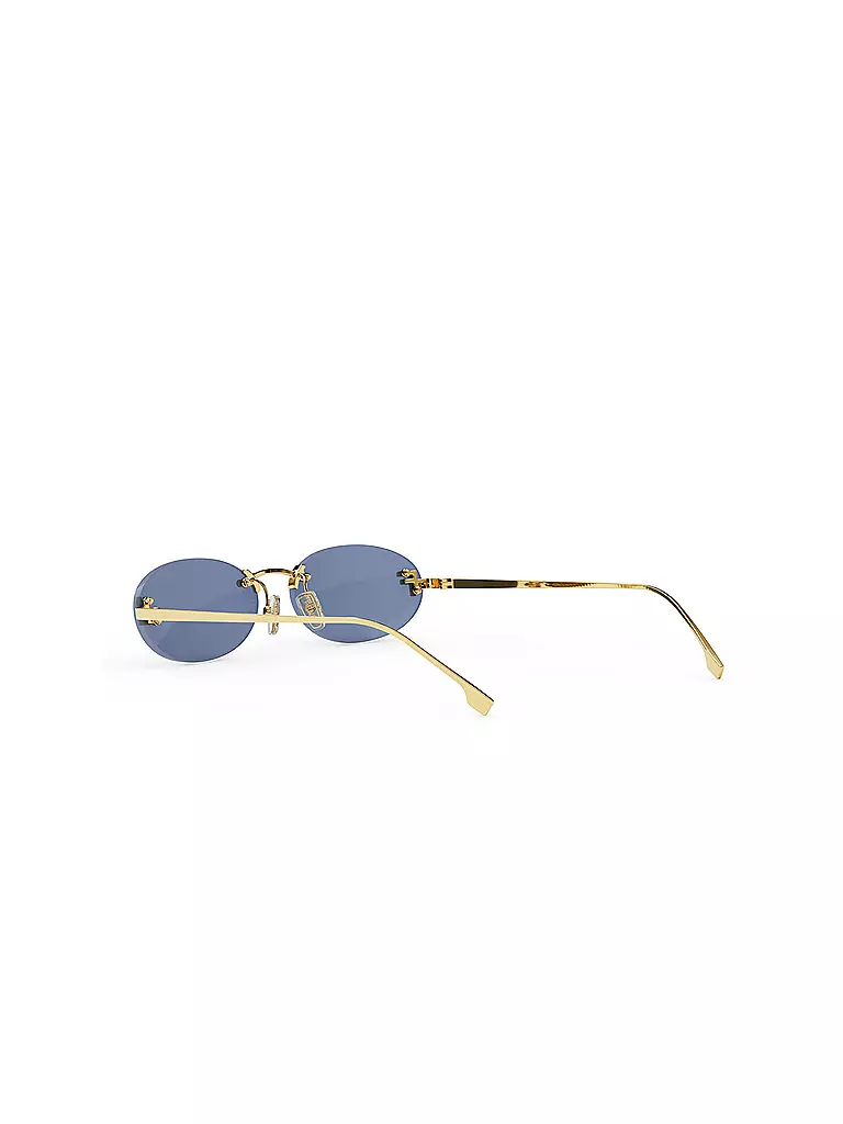 FENDI | FENDI First Crystal goldene ovale Sonnenbrille | gold
