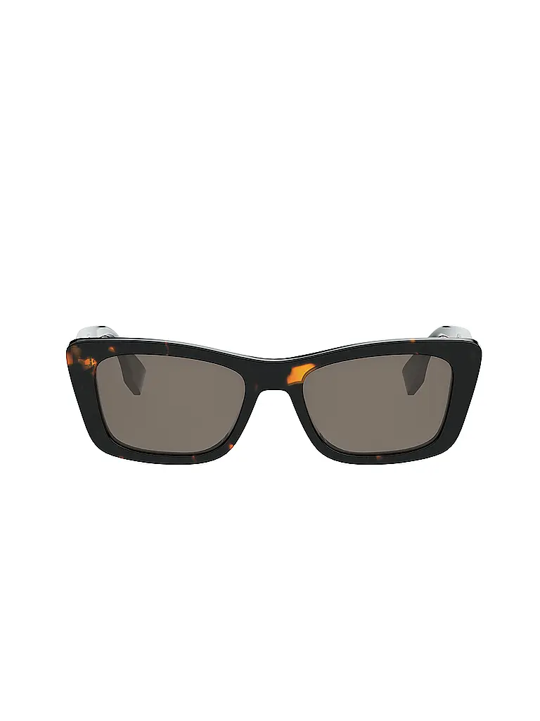 FENDI | FENDI Lettering havana eckige Sonnenbrille | braun
