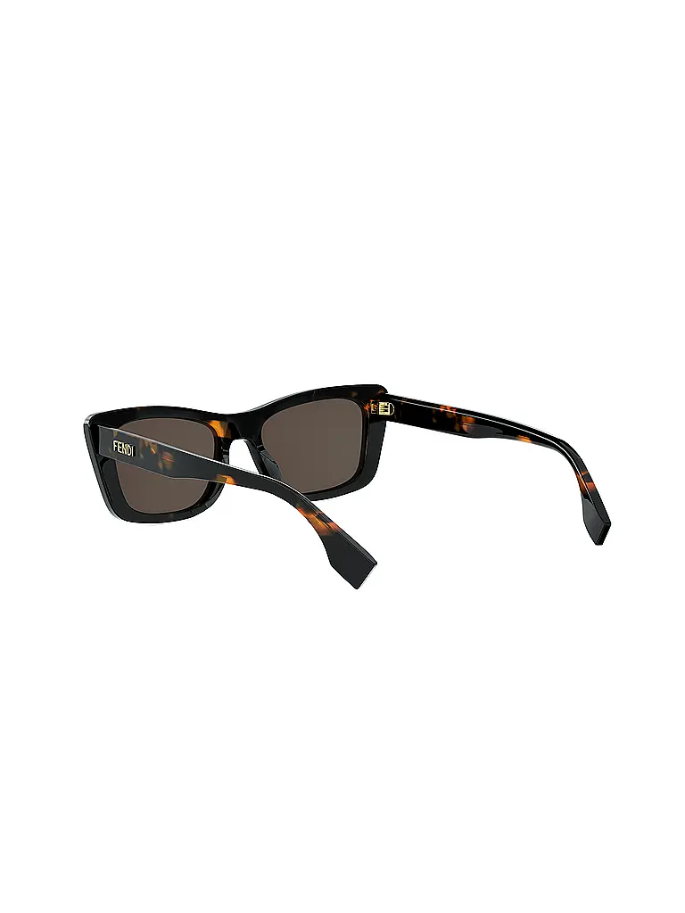 FENDI | FENDI Lettering havana eckige Sonnenbrille | braun