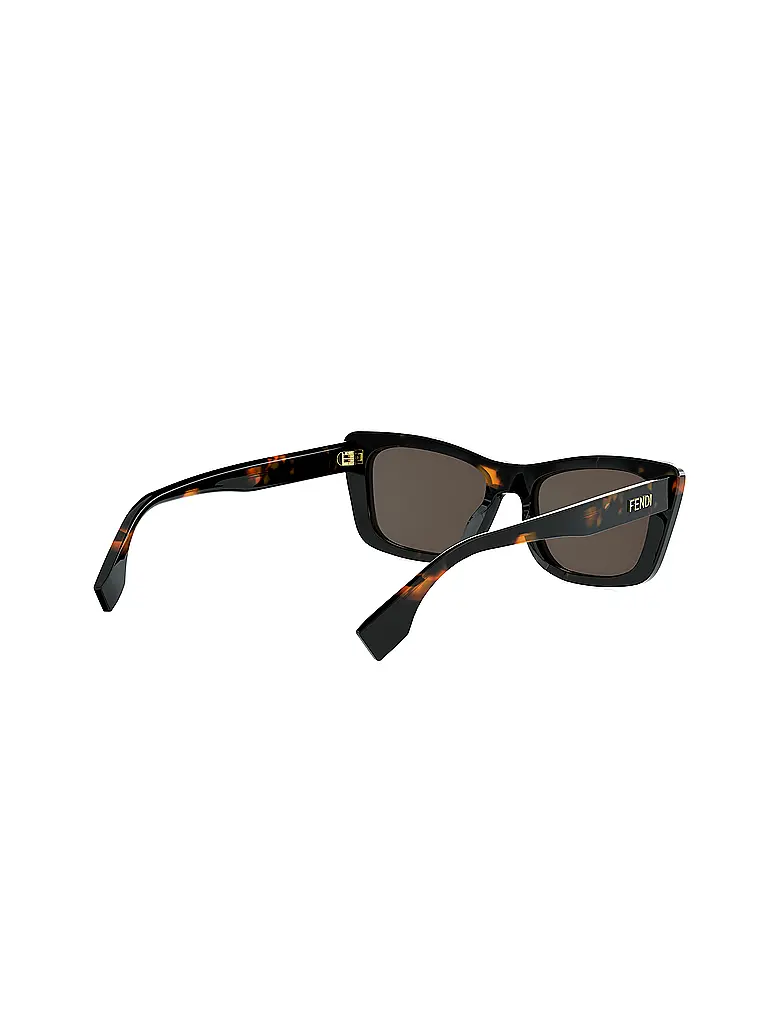 FENDI | FENDI Lettering havana eckige Sonnenbrille | braun