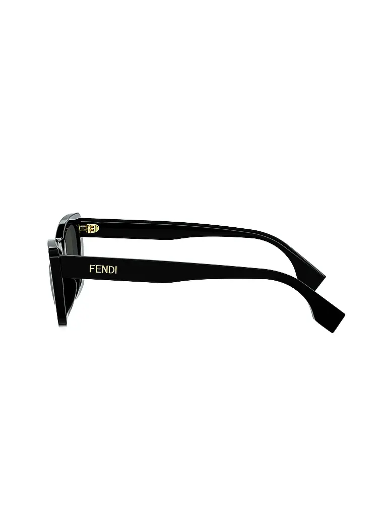 FENDI | FENDI Lettering schwarze eckige Sonnenbrille | 
