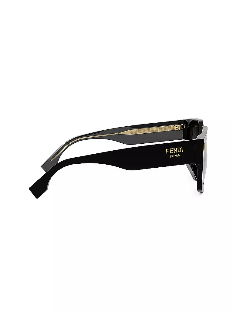 FENDI | FENDI Roma schwarze eckige Sonnenbrille | braun
