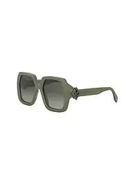 FENDI | FF Diamonds havanabraune eckige Sonnenbrille  | olive