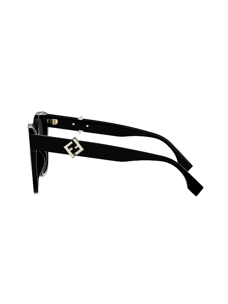 FENDI | FF Diamonds schwarze eckige Sonnenbrille | 