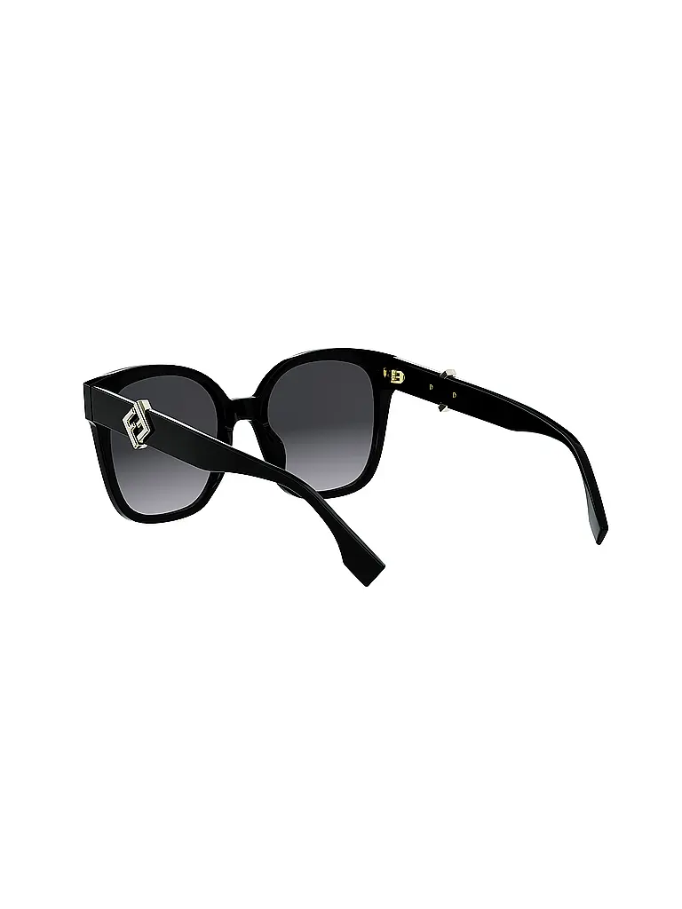 FENDI | FF Diamonds schwarze eckige Sonnenbrille | 