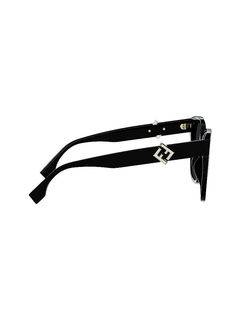 FENDI | FF Diamonds schwarze eckige Sonnenbrille | 