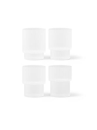 FERM LIVING | Trinkglas 4er-Set RIPPLE Frosted 