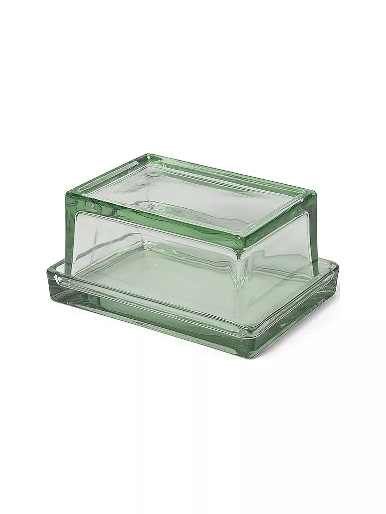 FERM LIVING | Butterdose OLI 12,4cm Recycelt Clear | hellgrün