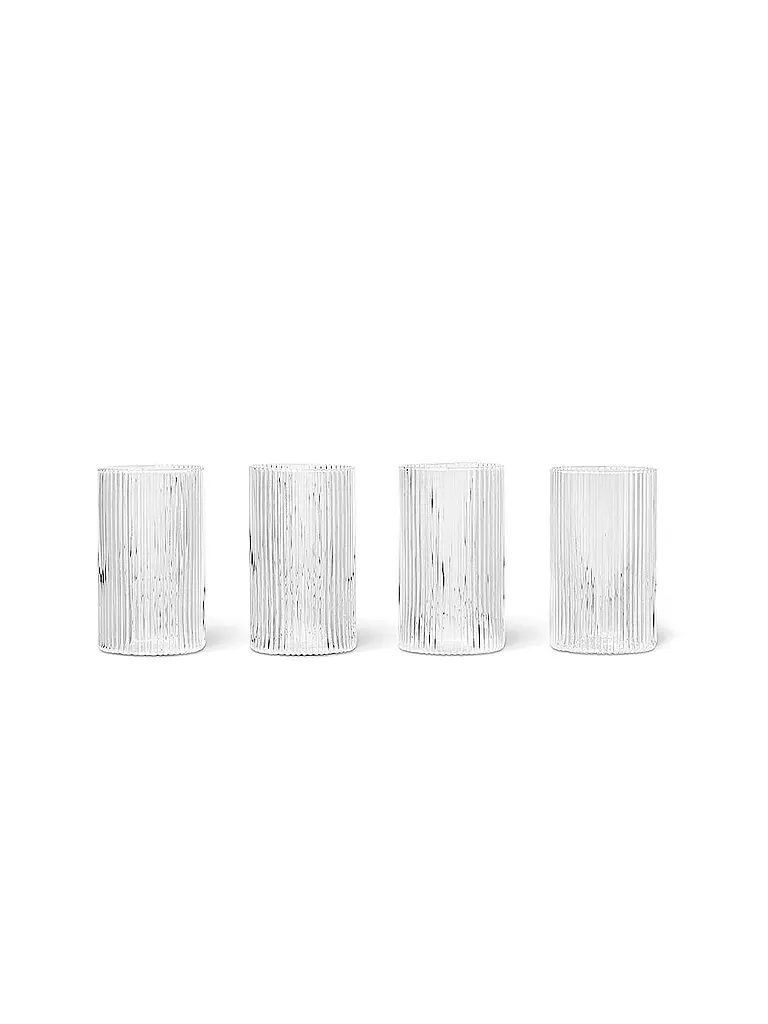 FERM LIVING | Gläser 4er Set RIPPLE Clear | transparent