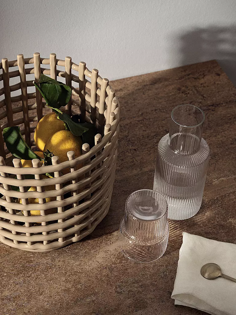 FERM LIVING | Glas 4er Set RIPPLE Clear | transparent