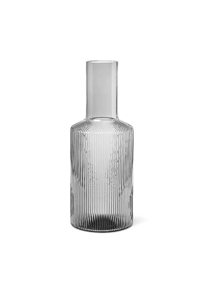 FERM LIVING | Karaffe 1L RIIPPLE Smoked Grey | grau