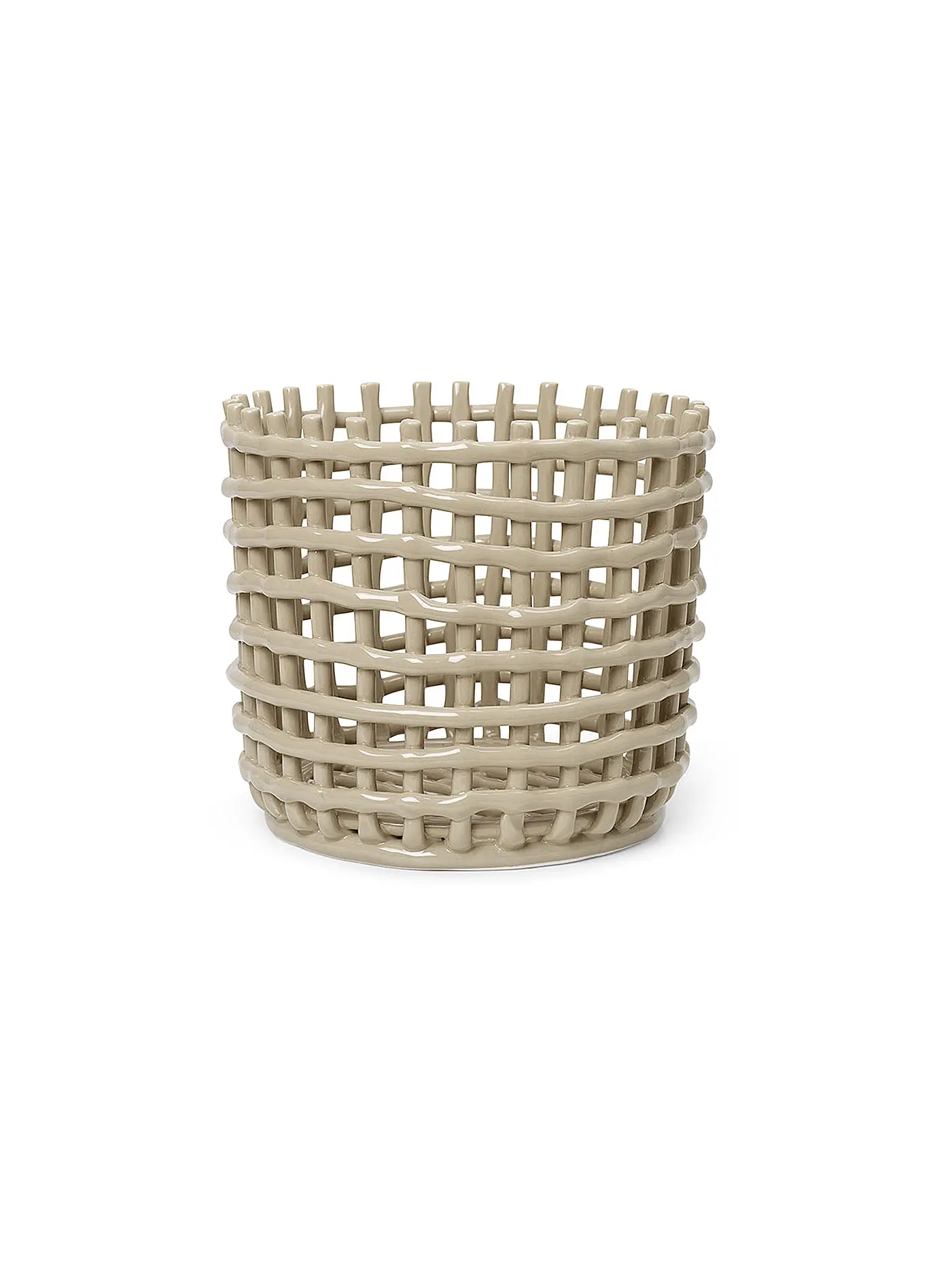FERM LIVING | Keramik Korb Large Cashmere | beige