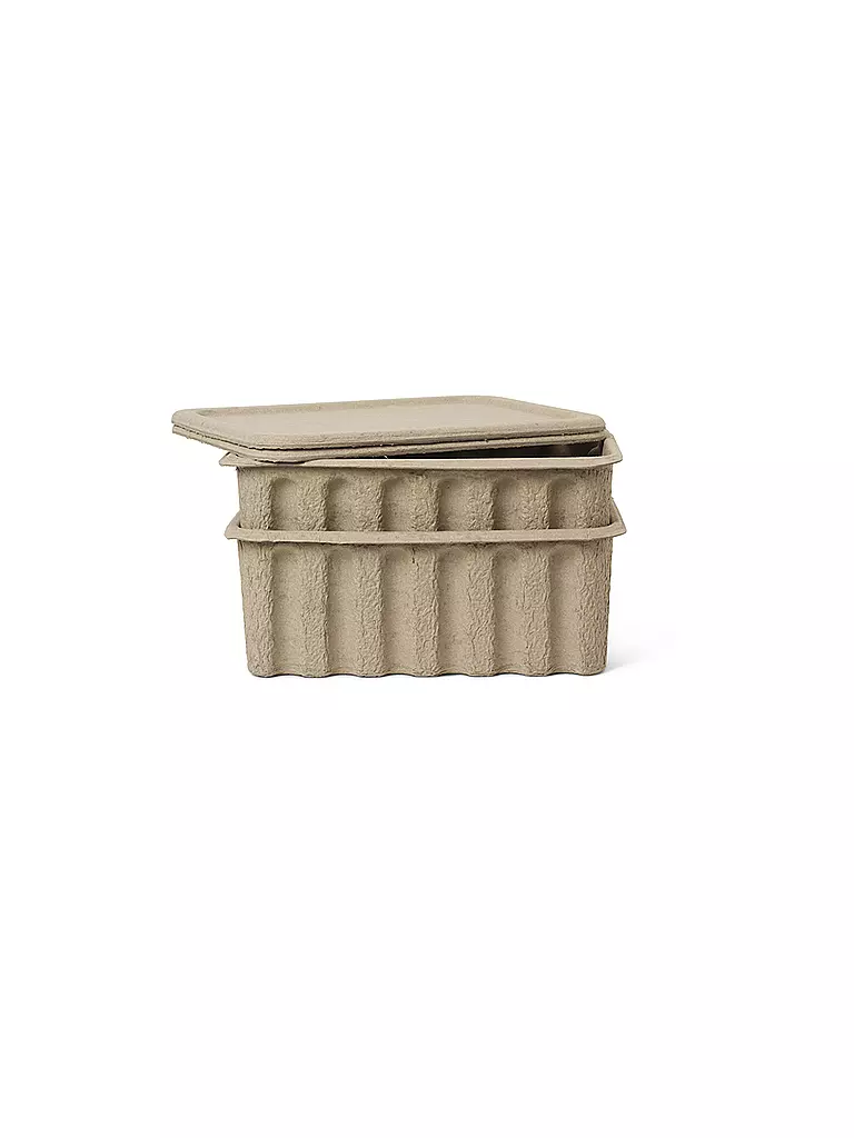 FERM LIVING | Paper Pulp Box L 2er Pkg  | beige