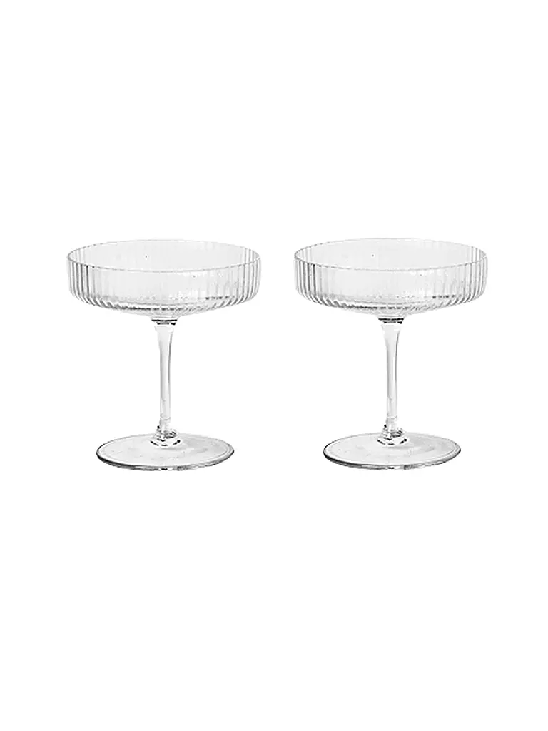 FERM LIVING | Ripple Champagne Saucer | transparent