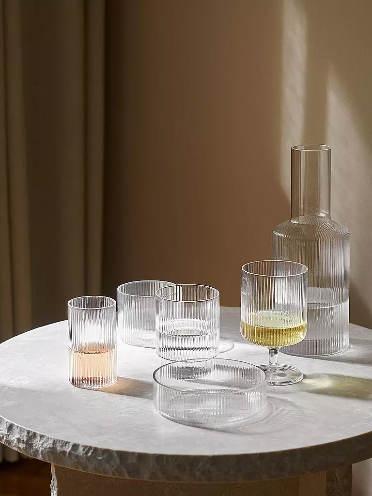 FERM LIVING | Schalen Ripple 4-er Set Clear | transparent
