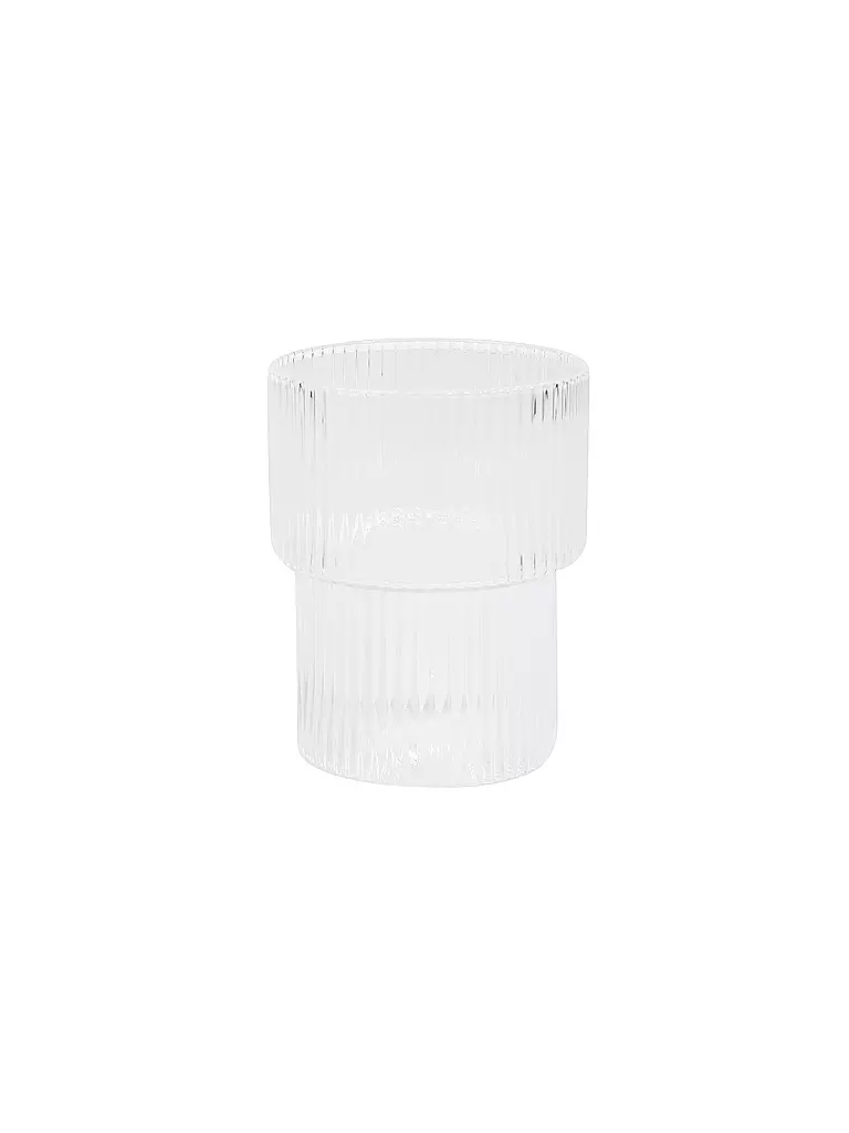 FERM LIVING | Trinkglas 4er Set RIPPLE | grau
