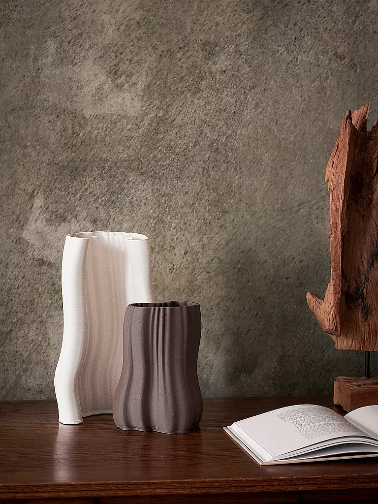 FERM LIVING | Vase MOIRE 30cm Offwhite | weiss