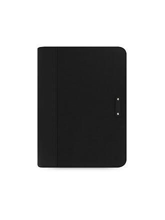 FILOFAX | Mikrofaser Folio mit Reißverschluss und Taschenrechner Schwarz