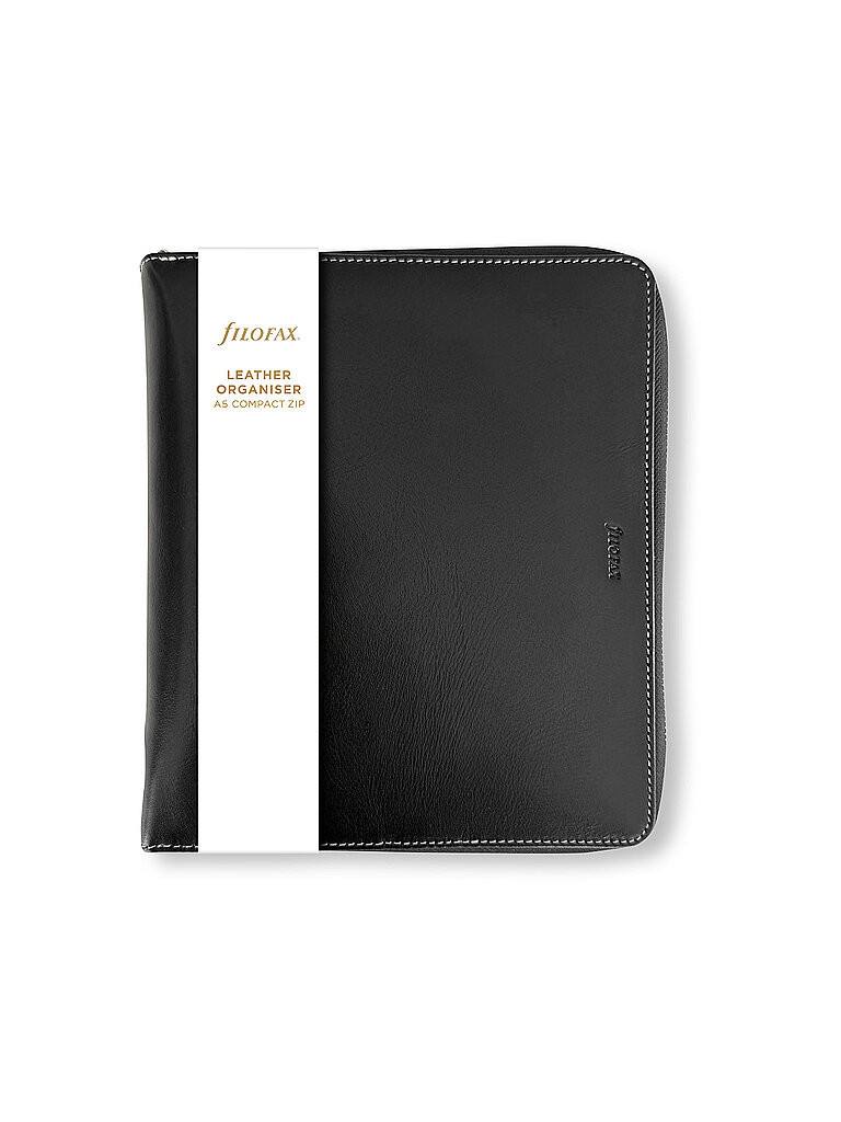 FILOFAX Terminplaner MALDEN A5 ZIP ORGANISER Black Undated schwarz