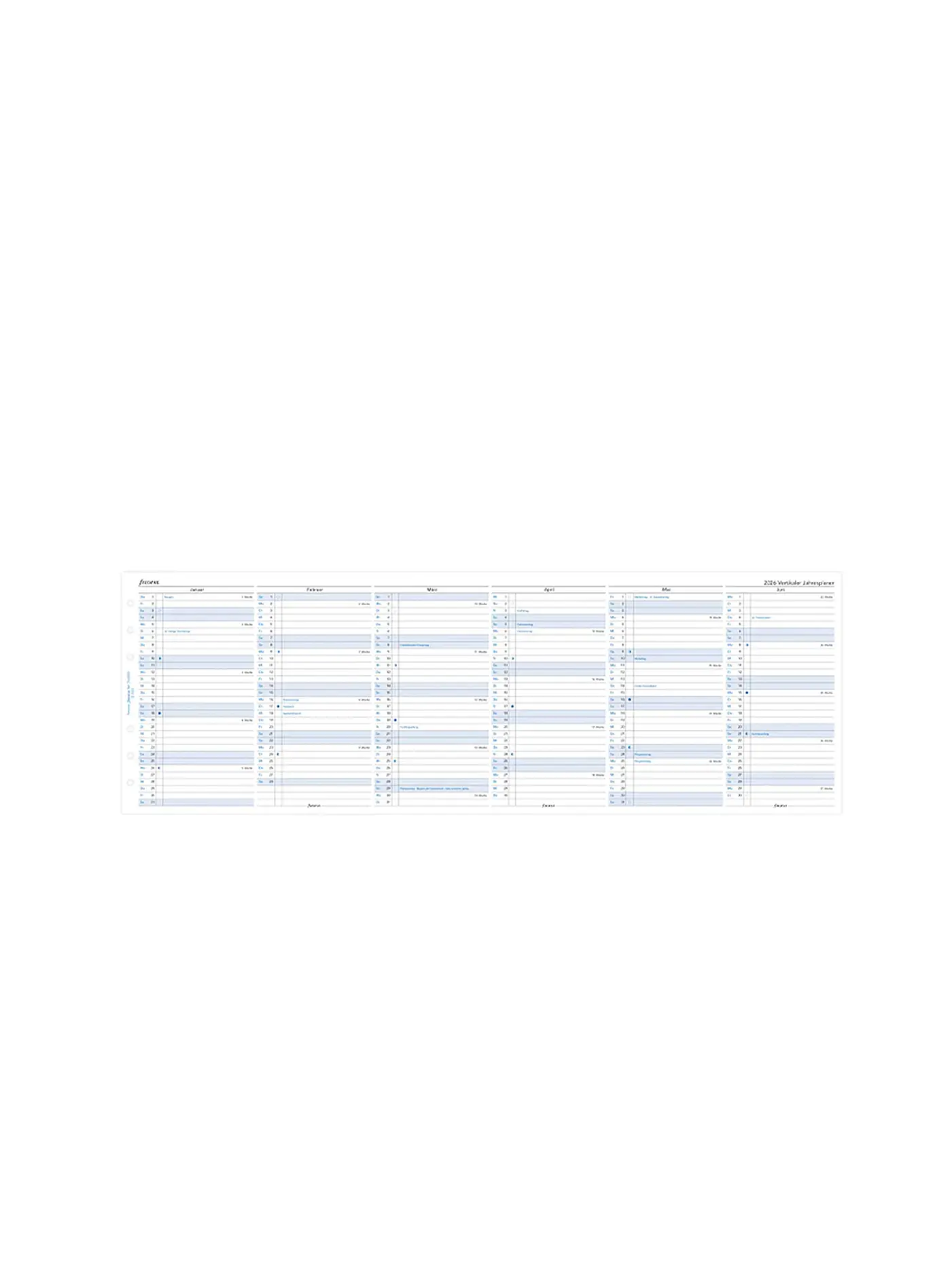 FILOFAX | Kalendereinlage Jahresplaner Deutsch Personal 2026 | weiss